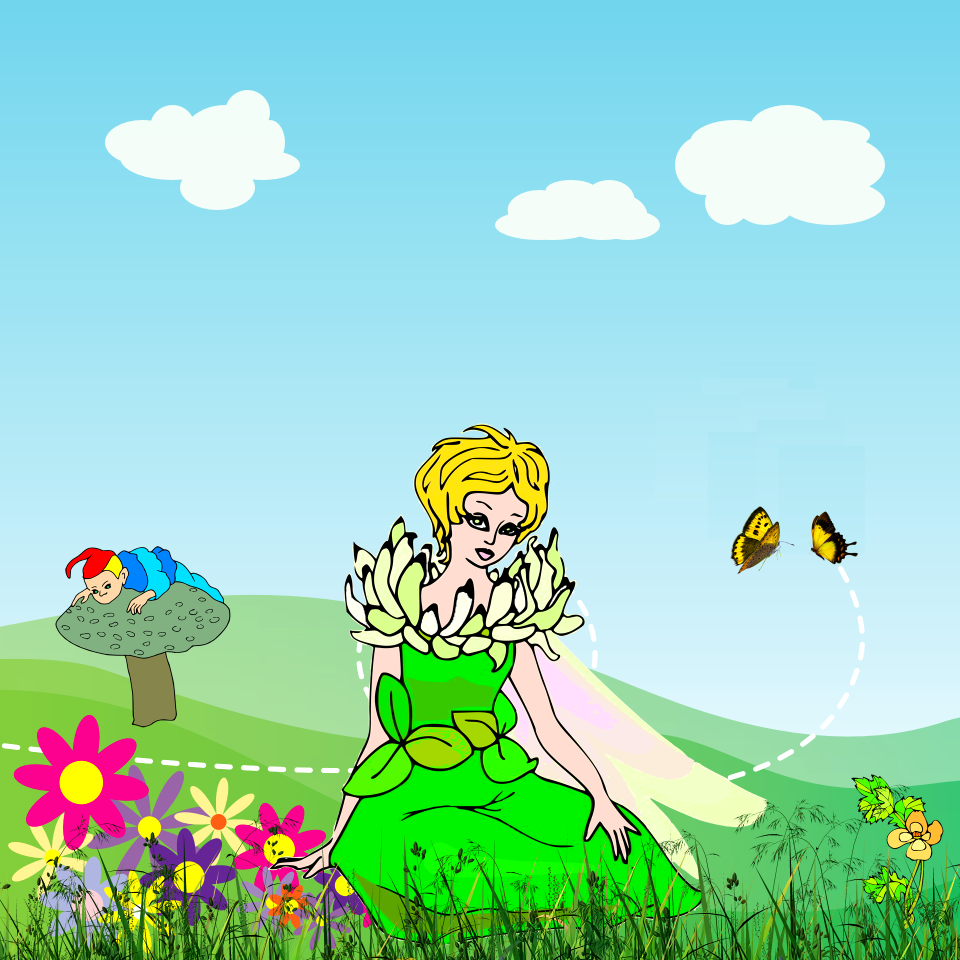 Fantasy woman forest