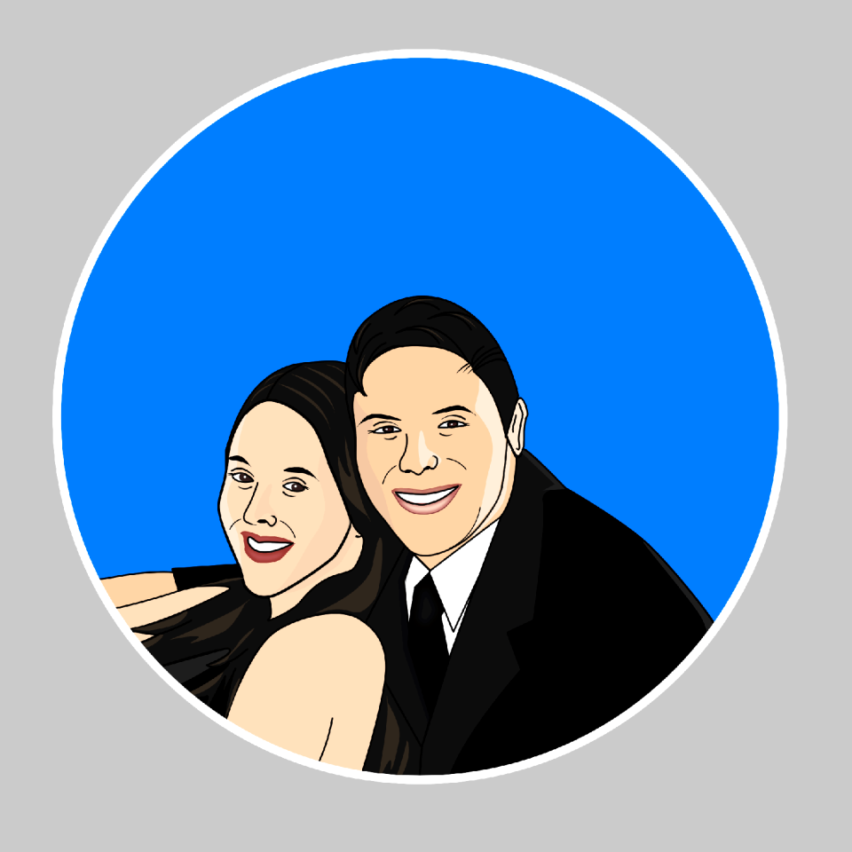 Couple in love marriage elegant