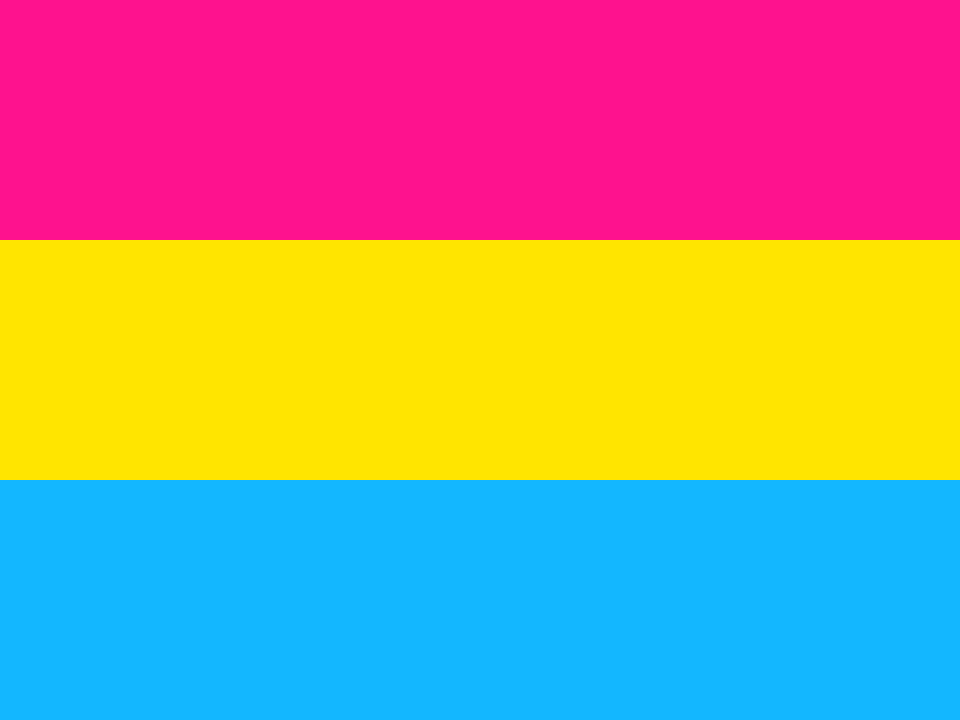 Symbol three equal horizontal bands light blue yellow pink colors
