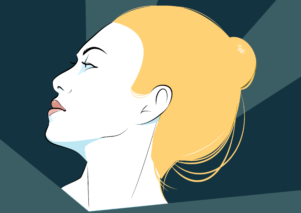 Illustration blonde blonde hair