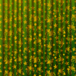 Curtain green gold