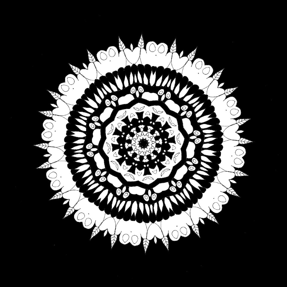 Coloring page colored pencils marker