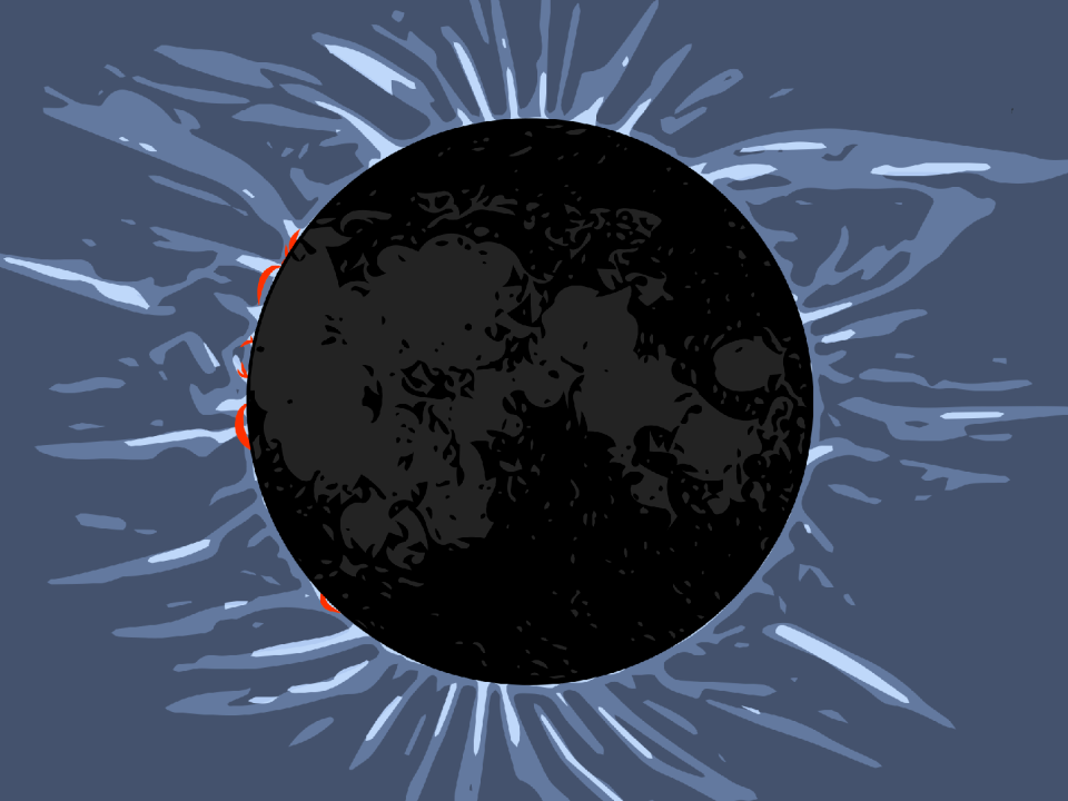 Moon solar system space
