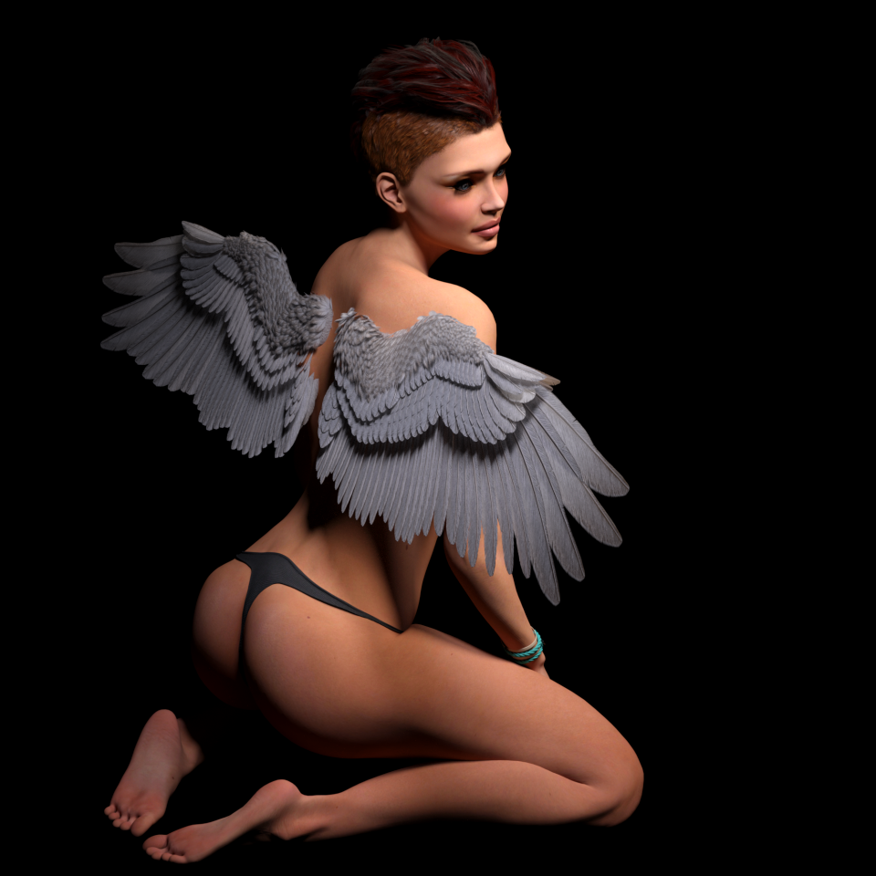 Wing elegant female