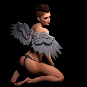 Wing elegant female