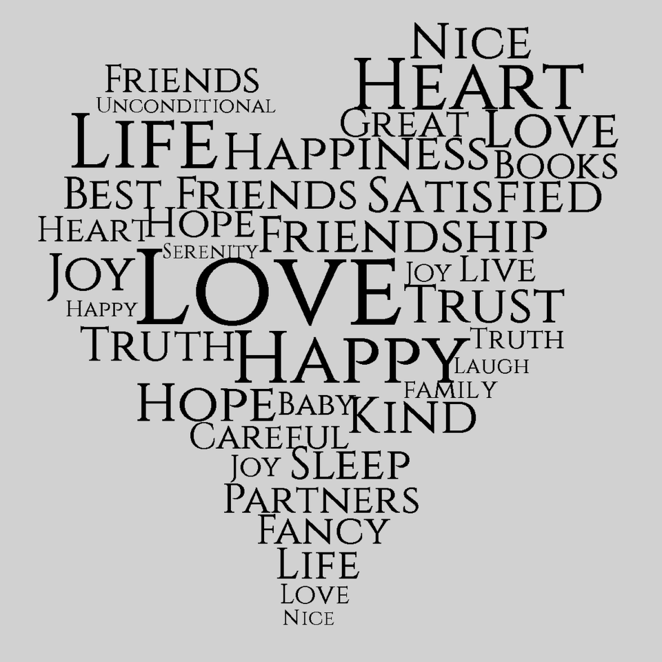 Words heart Free illustrations