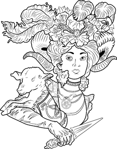 Animal design flowers