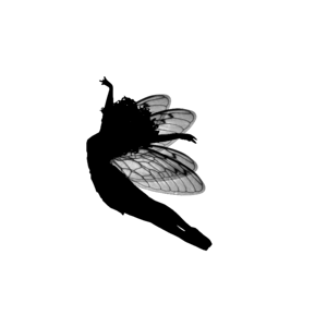Silhouette fairy pixie creature