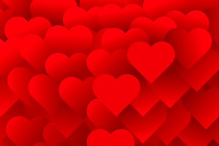 Background hearts red background