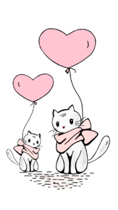 Kitten heart pink