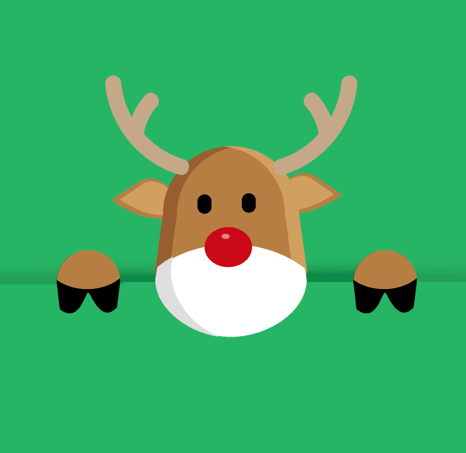 Red greeting card winter