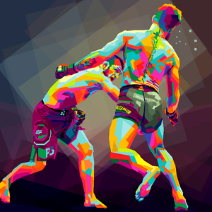 Artwork popart khabib vs gregor in wpap art