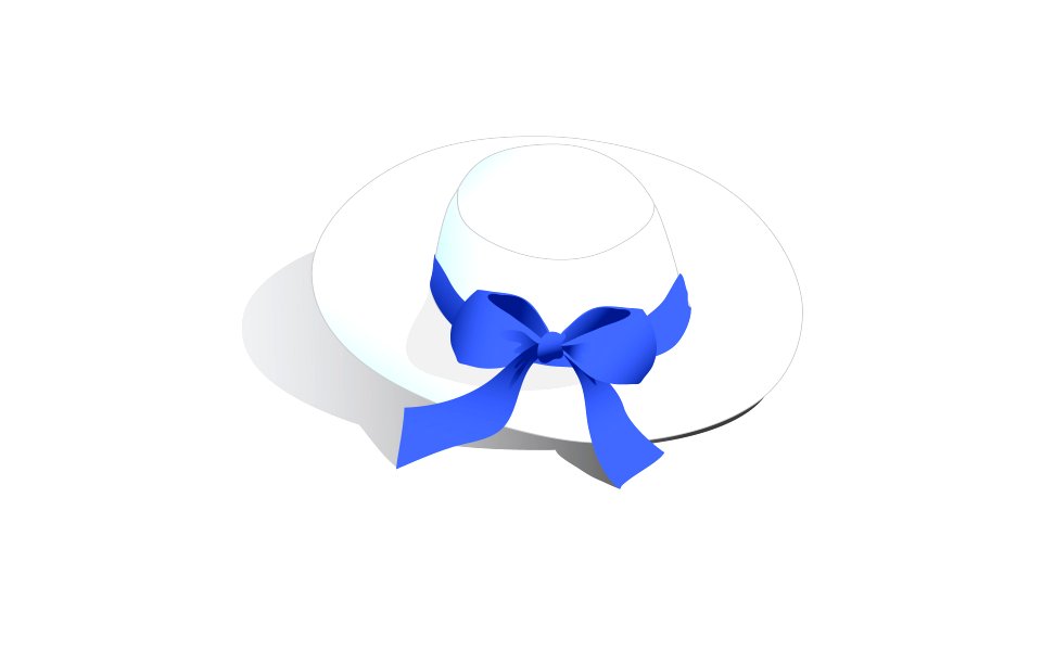Woman's wide brimmed summer hat with lilac bow ribbon
