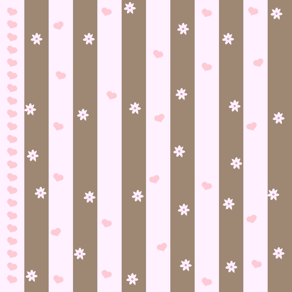 Hearts & Flowers Background