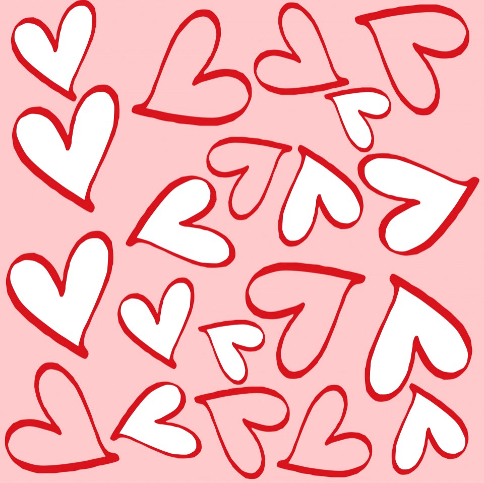Hearts Hand Drawn Background