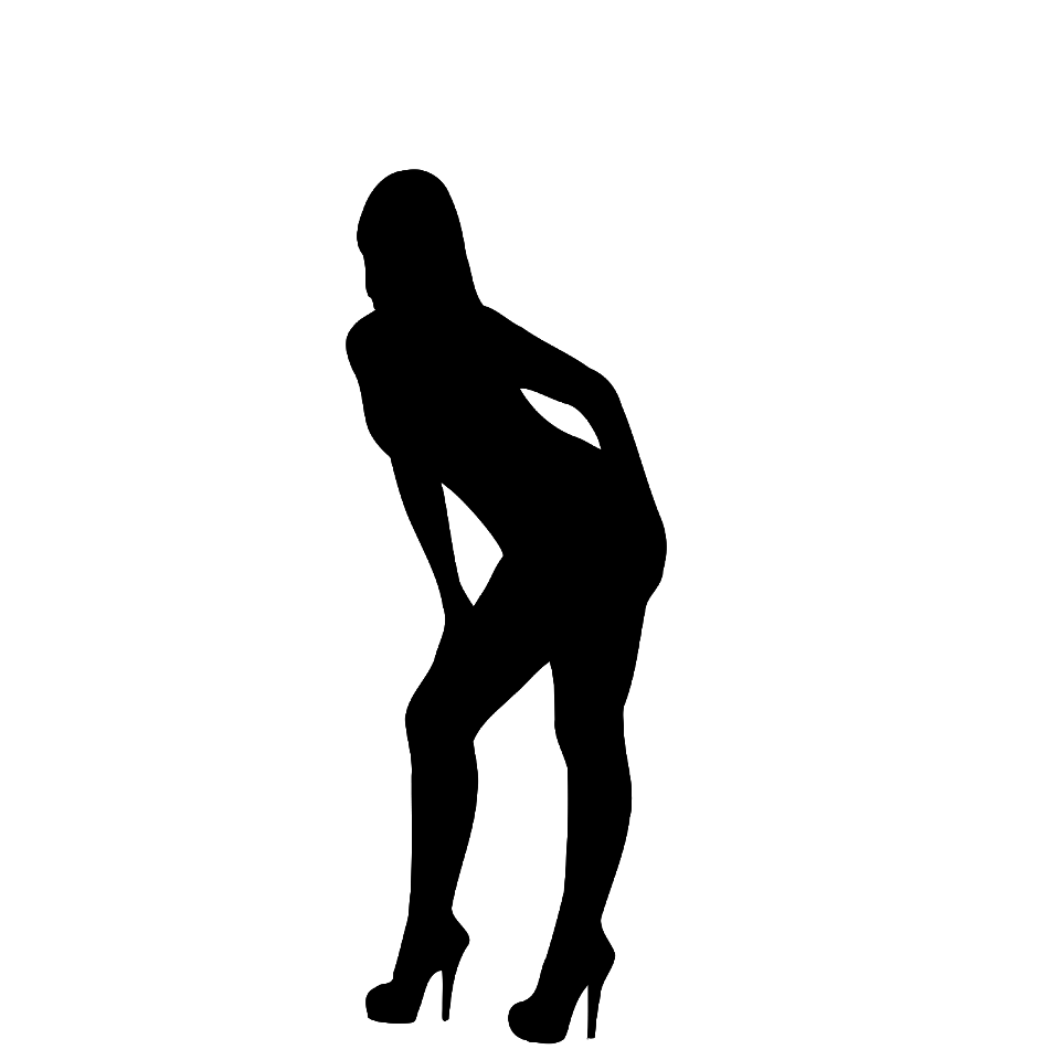 Illustrated Silhouette Of A Pretty Female