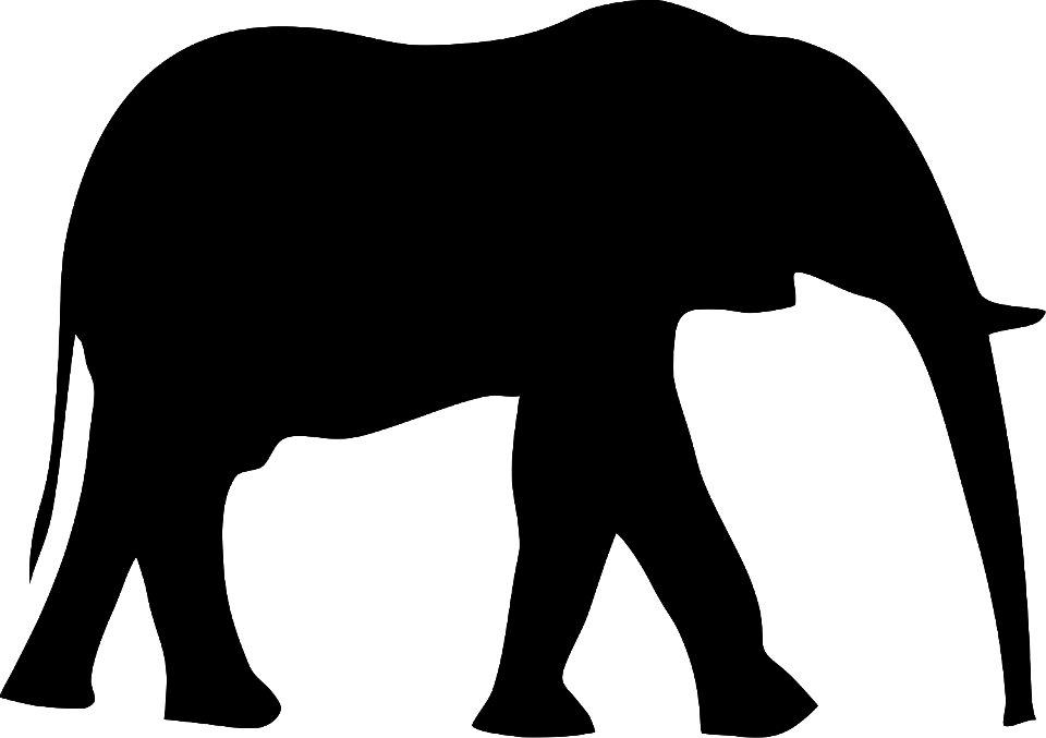 Illustrated Silhouette Of An Elephant