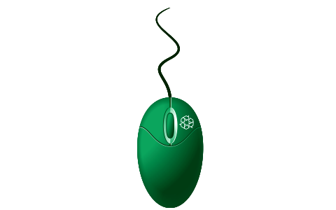 Environmental concept for recycling, a green computer mouse