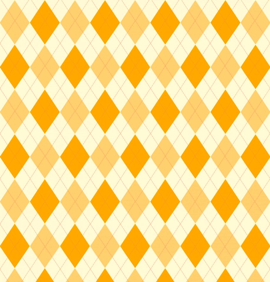Argyle Pattern Orange Shades