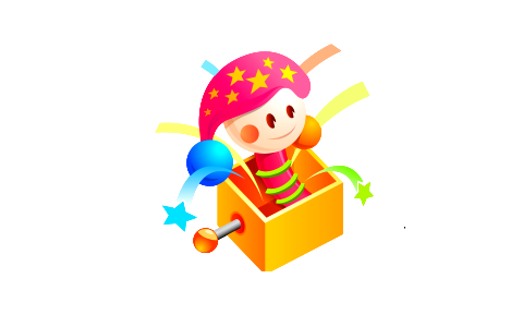 Illustration of isolated a box toy
