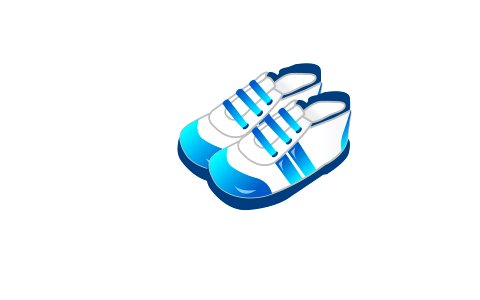 Illustration of baby shoes icon