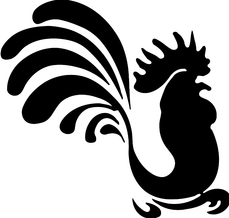 Illustration Of A Rooster Silhouette