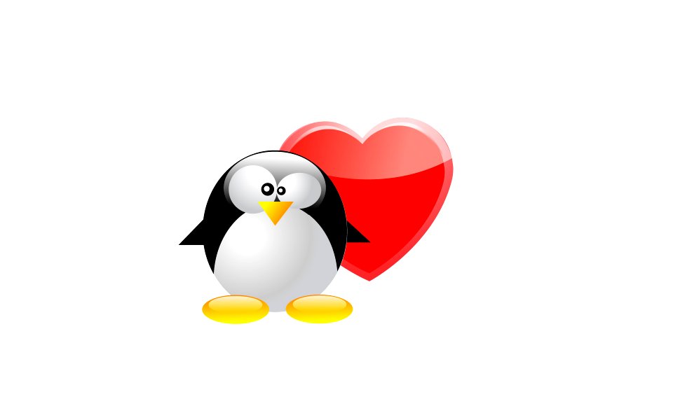 Icon penguin heart