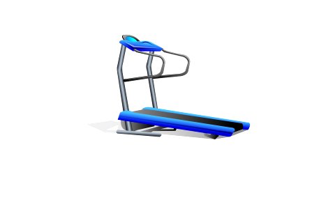 object on white - sport treadmill isolated