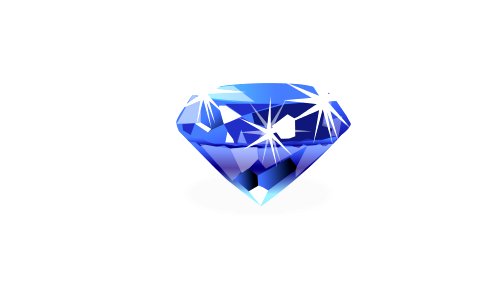 Sapphire blue vector icon