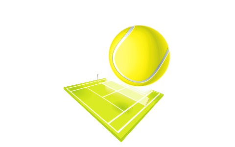 Realistic illustration of yellow tennis ball