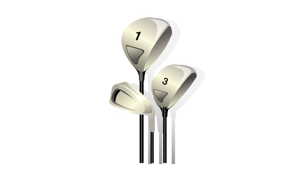 golf club illustration icon