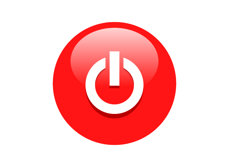 Illustration Of A Red Power Button Icon
