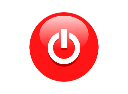 Illustration Of A Red Power Button Icon