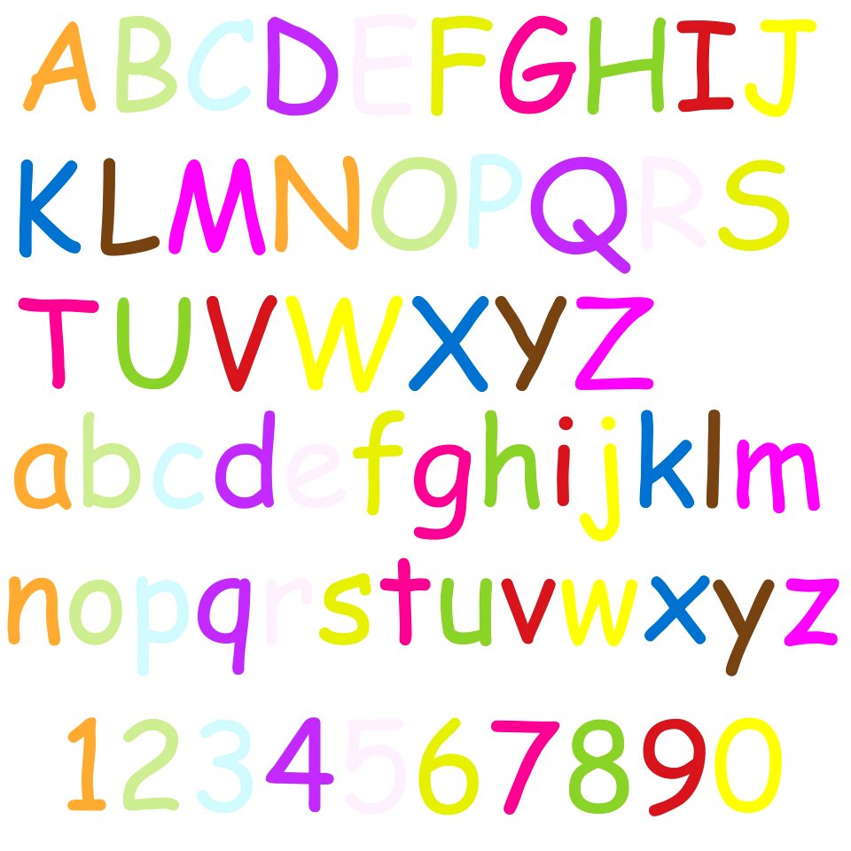 Alphabet Letters Colorful