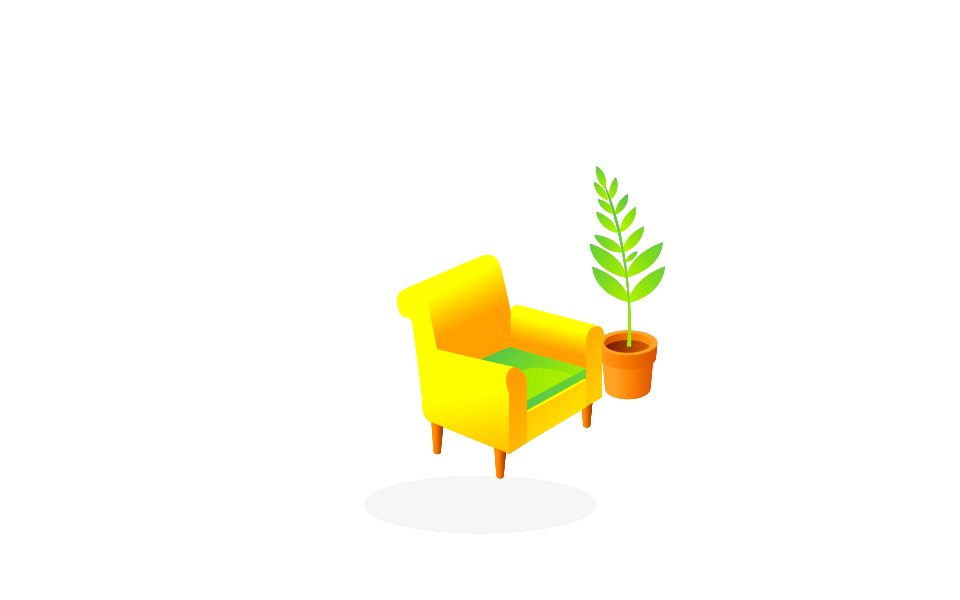 Sofa and tree