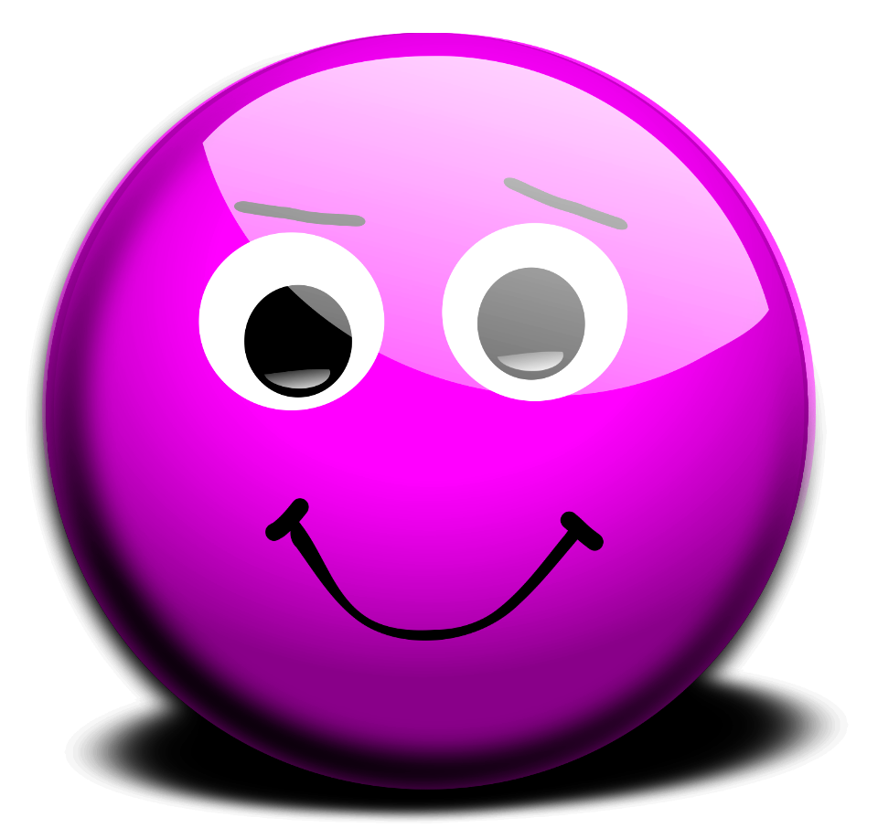 Illustration Of A Purple Smiley Face