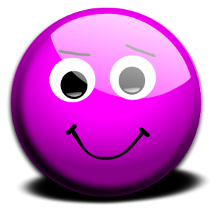 Illustration Of A Purple Smiley Face