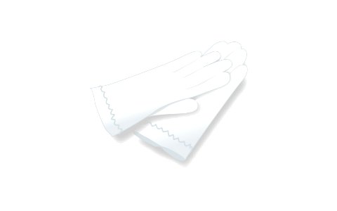A pair of satin gloves
