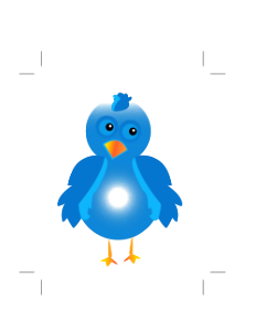 Cartoon style blue bird