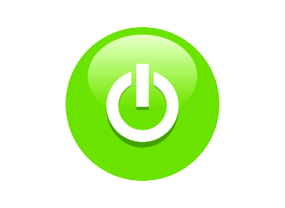Illustration Of A Green Power Button Icon