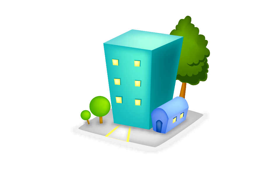 Buildings hotel icon