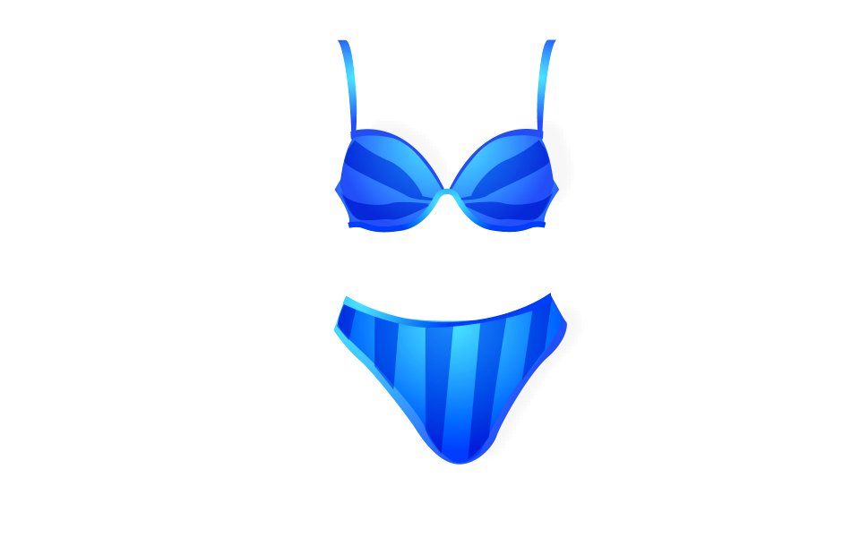 Illustration of bikini icon. Swimsuit two pieces