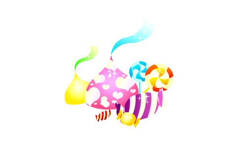 Colorful spiral lollipops