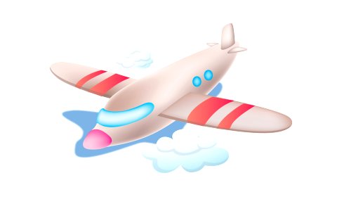 Airplane toy. Vector illustration