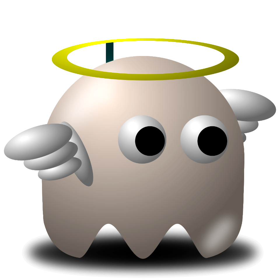 Illustration Of An Arcade Styled Angel Ghost