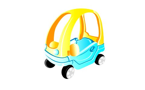 Baby toy car icon