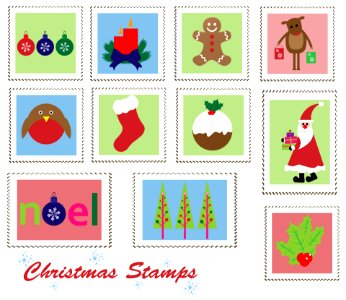 Christmas Postage Stamps