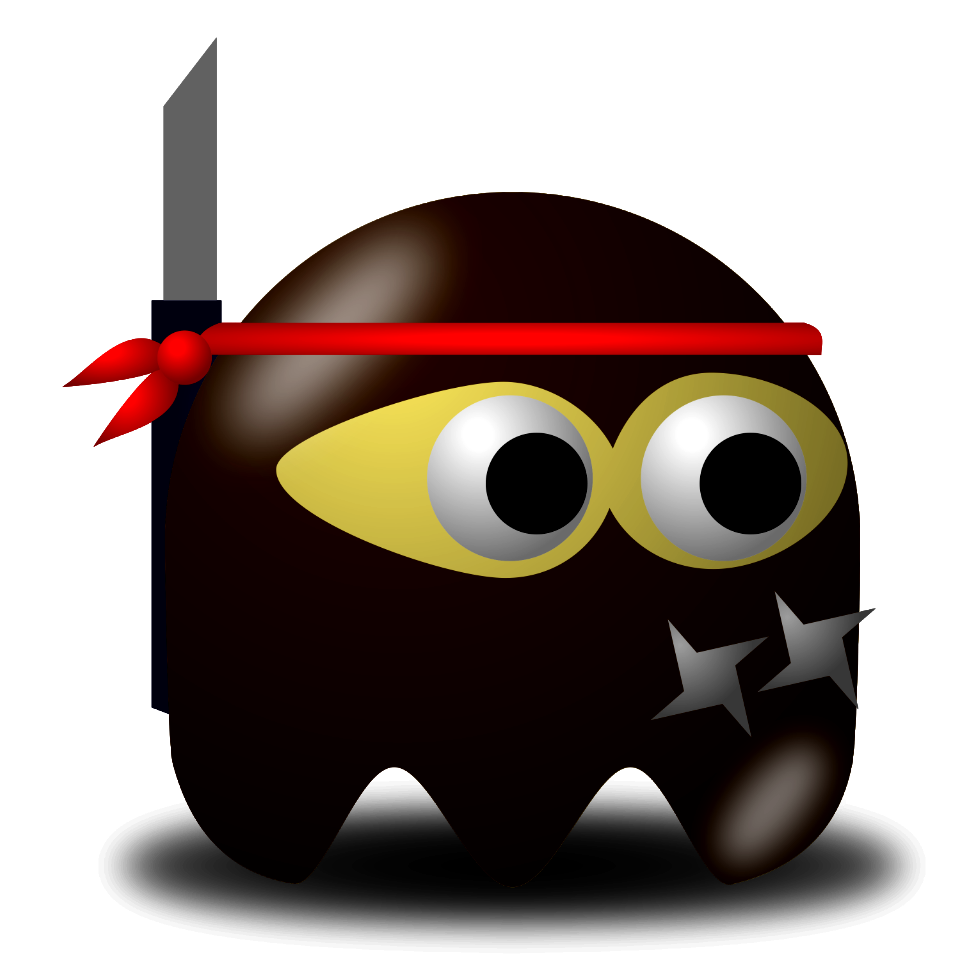 Illustration Of An Arcade Styled Ninja Ghost