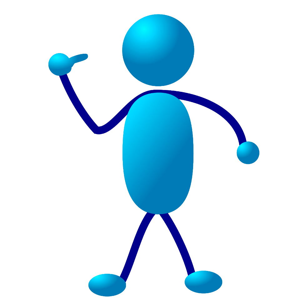 Illustration Of A Dancing Cartoon Blue Man