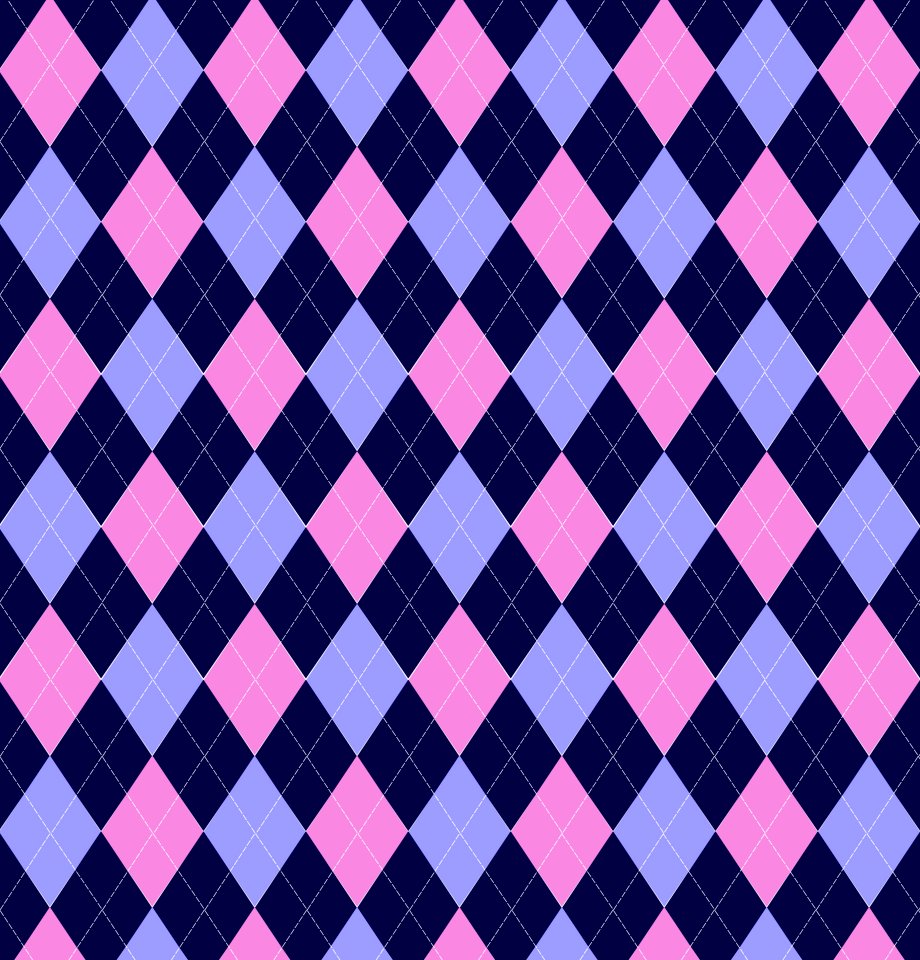 Argyle Pattern Pink Blue